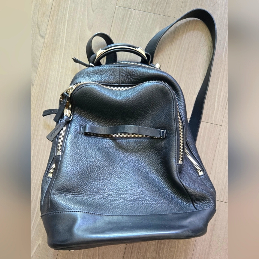 mackage leather backpack